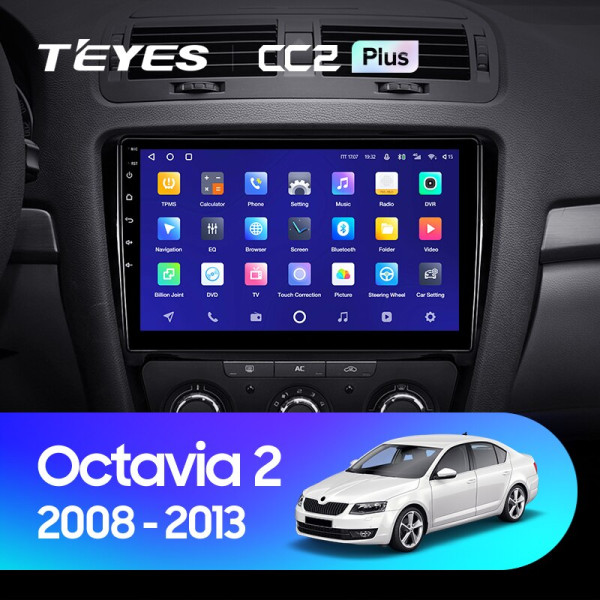 Teyes CC2 PLUS Skoda Octavia 2 A5 2008-2013 10" Штатна магнітола