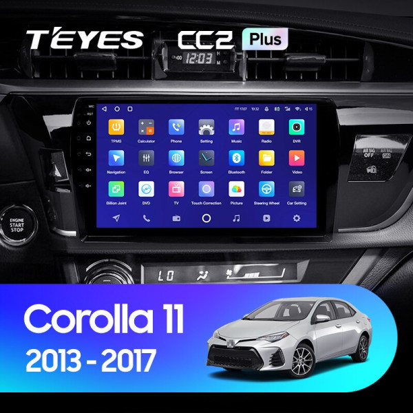Teyes CC2 PLUS Toyota Corolla 11 Middle East 2013-2017 10" Штатна магнітола