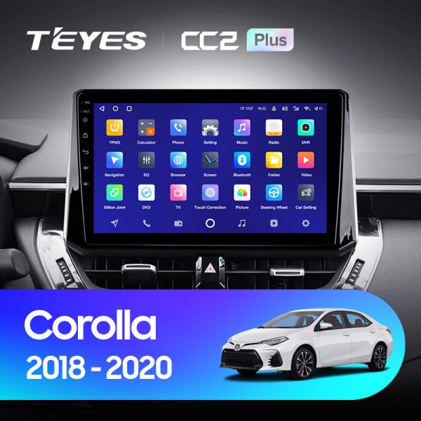 Teyes CC2 PLUS Toyota Corolla 12 (1 Din) 2018-2020 10" Штатна магнітола