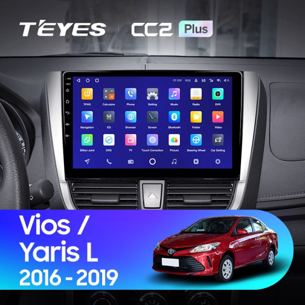 Teyes CC2 PLUS Toyota Vios Yaris L 2016-2019 10" Штатна магнітола