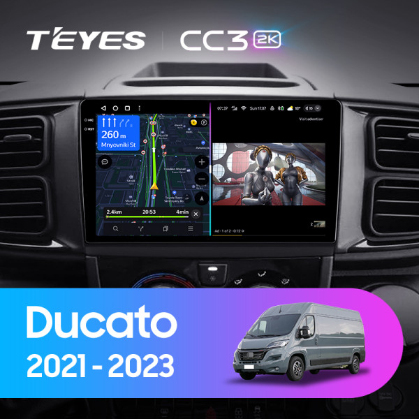 Teyes CC3 2K Fiat Ducato Van L3H2 2021-2023 9" Штатная магнитола
