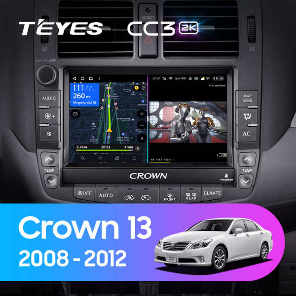 Teyes CC3 2K Toyota Crown 13 S200 2008-2012 9" Штатна магнітола