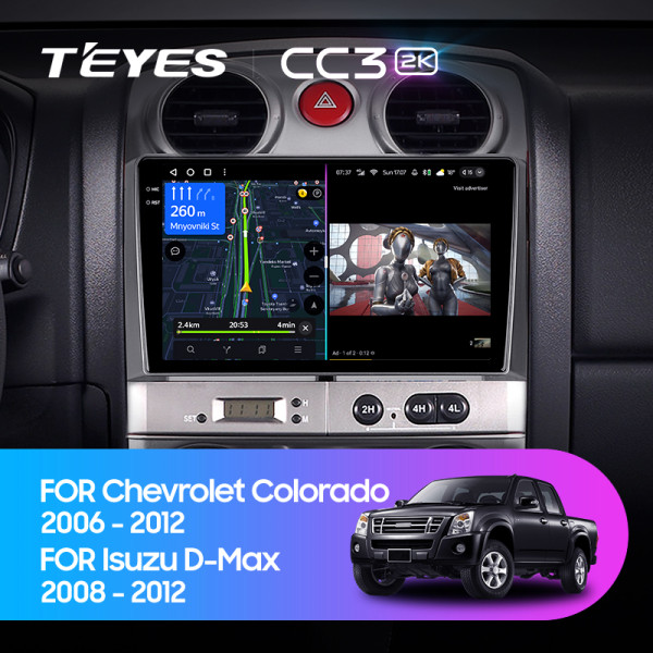 Teyes CC3 2K Chevrolet Colorado 2006-2012, Isuzu D-MAX MU-71 2008-2012 9" Штатна магнітола