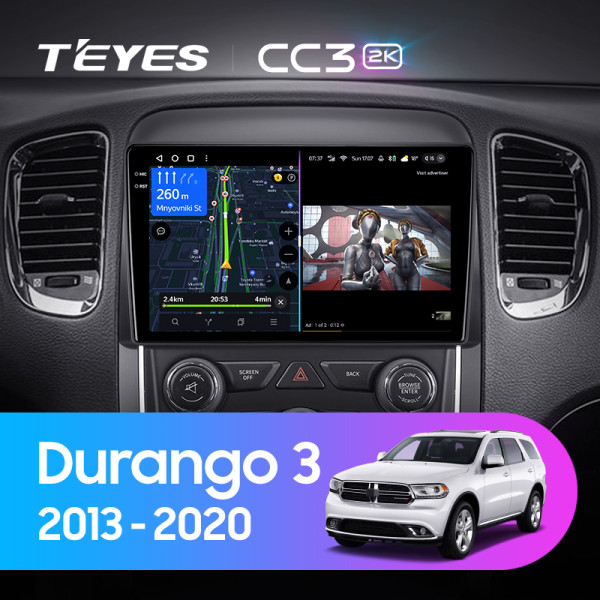 Teyes CC3 2K Dodge Durango 3 WD 2013-2020 9" Штатная магнитола