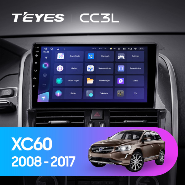 Teyes CC3L 4+32 Gb Volvo XC60 I 1 2008 + 9" Штатна магнітола