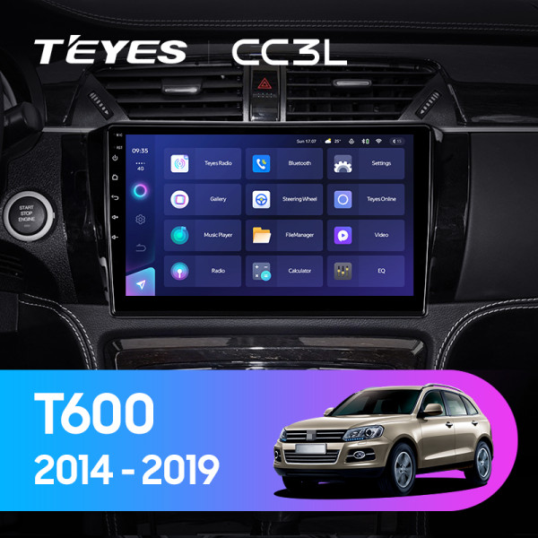 Teyes CC3L Zotye T600 2014-2019 10" Штатна магнітола Teyes CC3L Zotye T600 2014-2019 10" Штатна магнітола