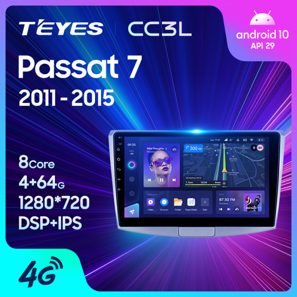 Teyes CC3L 4+32 Gb Volkswagen Passat (NMS) 2011+ 10" Штатна магнітола
