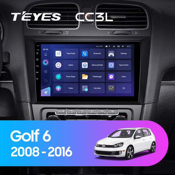 Teyes CC3L 4+32 Gb Volkswagen Golf 6 2006-2018 9" Штатна магнітола