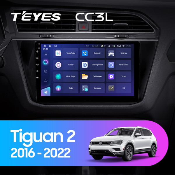 Teyes CC3L Volkswagen Tiguan 2 Mk 2016-2022 10" Штатна магнітола Teyes CC3L Volkswagen Tiguan 2 Mk 2016-2022 10" Штатна магнітола