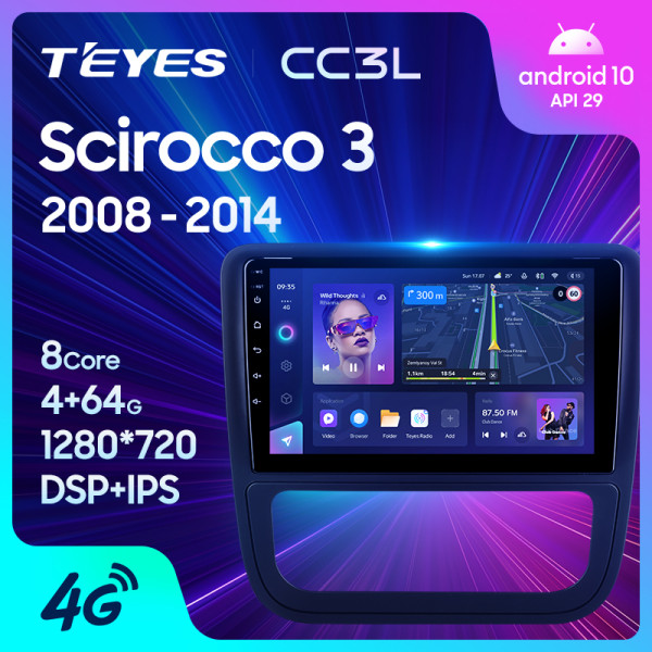 Teyes CC3L Volkswagen Scirocco 3 III Mk3 2008-2014 9" Штатна магнітола
