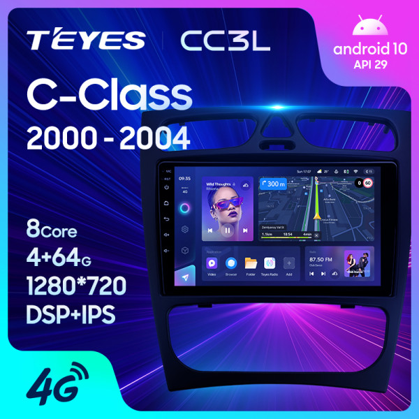 Teyes CC3L Mercedes Benz C Class S203 CL203 W203 2000-2004 9" Штатна магнітола