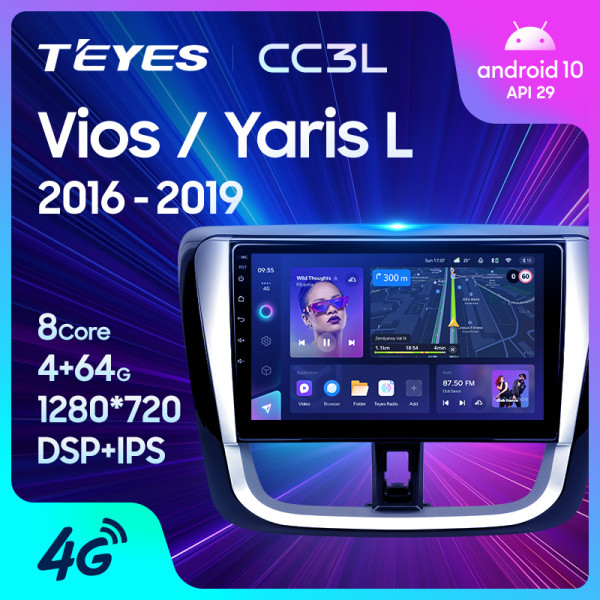 Teyes CC3L Toyota Vios Yaris L 2016-2019 10" Штатна магнітола Teyes CC3L Toyota Vios Yaris L 2016-2019 10" Штатна магнітола