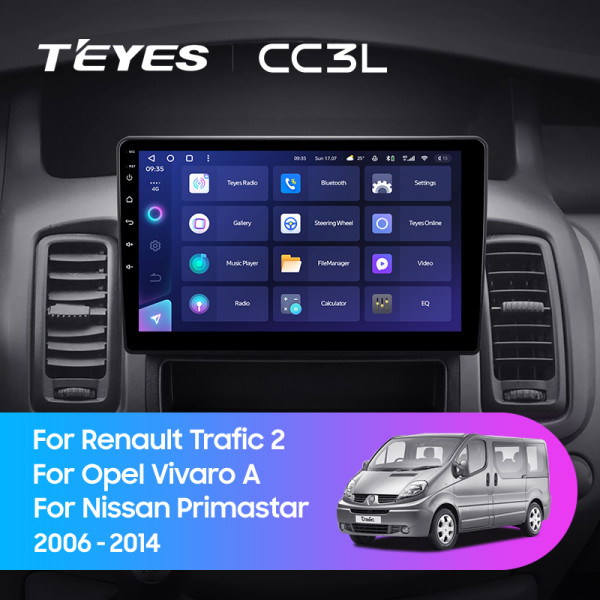 Teyes CC3L Renault Trafic 2, Opel Vivaro A, Nissan primastar 2006-2014 10" Штатна магнітола Teyes CC3L Renault Trafic 2, Opel Vivaro A, Nissan primastar 2006-2014 10" Штатна магнітола
