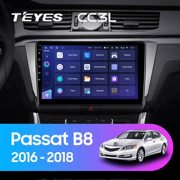 Teyes CC3L 4+32 Gb Volkswagen Passat B8 2014-2022 10" Штатна магнітола