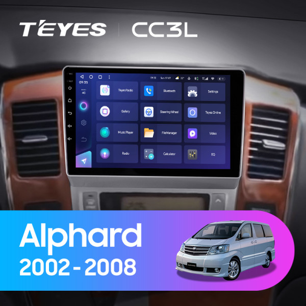 Teyes CC3L 4+32 Gb Toyota Alphard 1 H10 2002-2008 9" Штатна магнітола