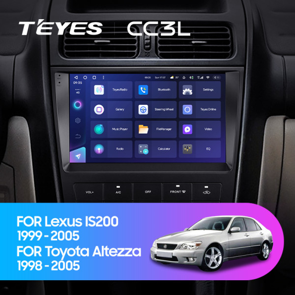 Teyes CC3L Lexus IS200 XE10 1999-2005,Toyota Altezza XE10 1998-2005 9" Штатна магнітола