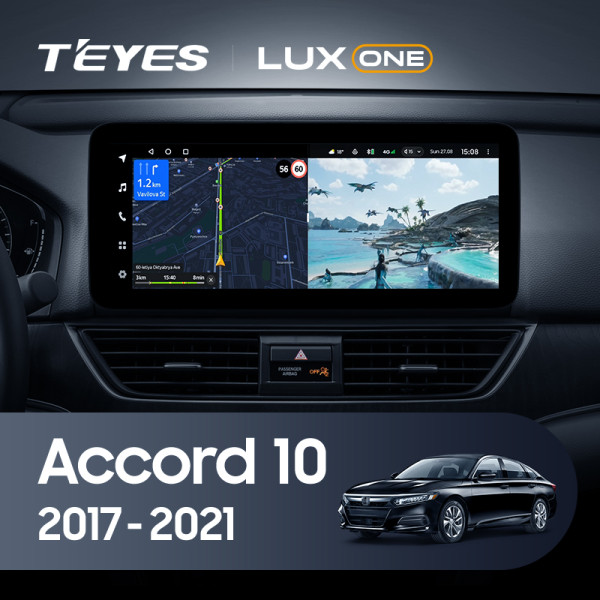 Teyes LUX ONE Honda Accord 10 CV 2017-2023 12.3" Штатна магнітола Teyes LUX ONE Honda Accord 10 CV 2017-2023 12.3" Штатна магнітола