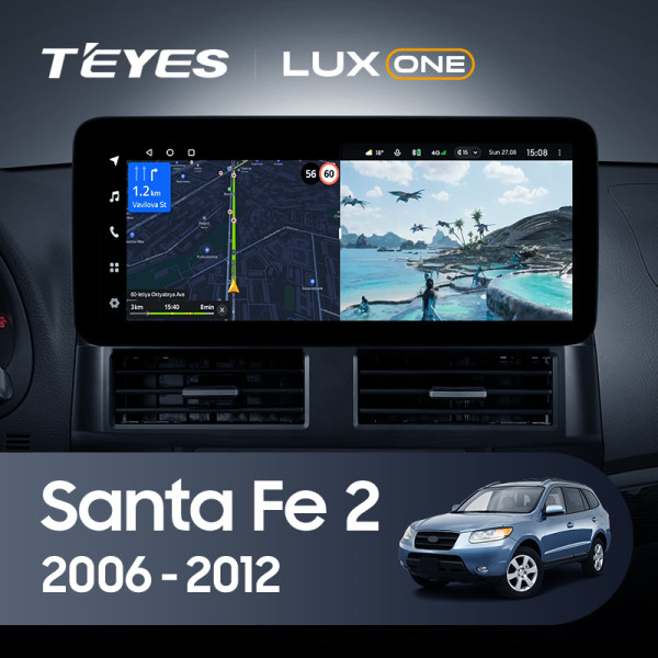 Teyes LUX ONE Hyundai Santa Fe 2 2006-2012 12.3" Штатна магнітола Teyes LUX ONE Hyundai Santa Fe 2 2006-2012 12.3" Штатна магнітола