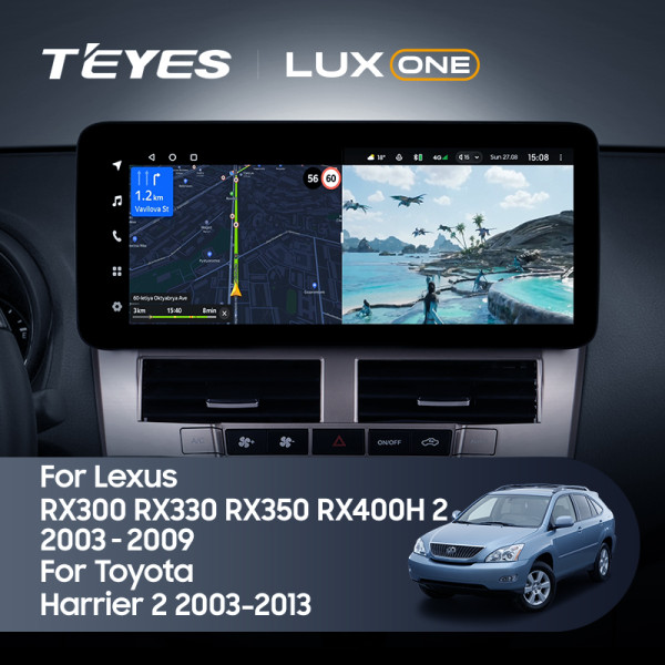 Teyes LUX ONE Lexus RX300 RX330 RX350 RX400H II 2 2003-2009 For Toyota Harrier XU30 II 2 2003-2013 12.3" Штатная магнитола