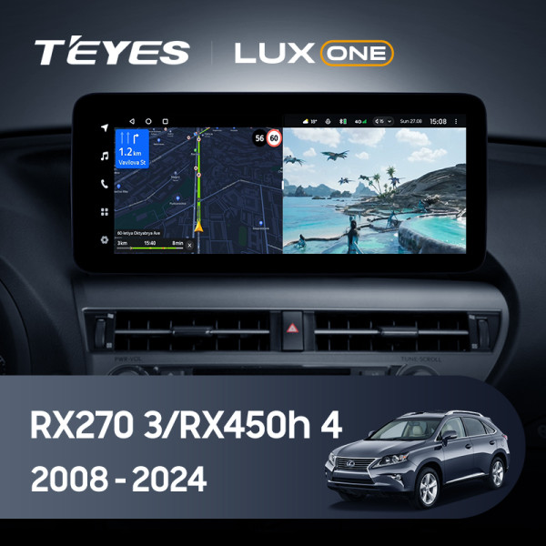 Teyes LUX ONE Lexus RX270 3 RX450h 3 AL10 2008-2015 RX450h 4 AL20 2015-2024 12.3" Штатная магнитола