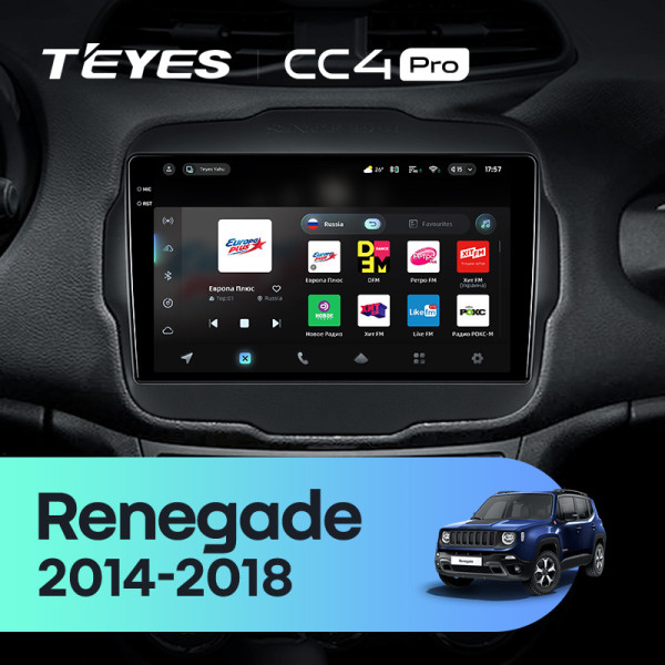 Штатна магнітола Teyes CC4 Pro 12+256 Gb Jeep Renegade 2014-2018 9" 2k