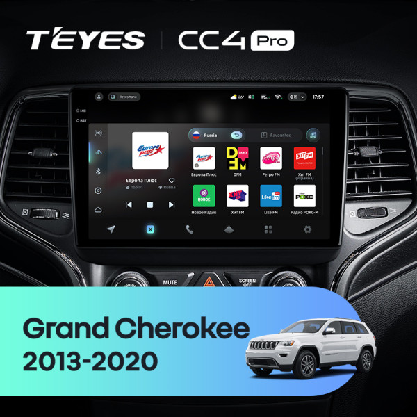 Штатна магнітола Teyes CC4 Pro 12+256 Gb Jeep Grand Cherokee WK2 2013-2020 (F2) 9" 2k (L1)