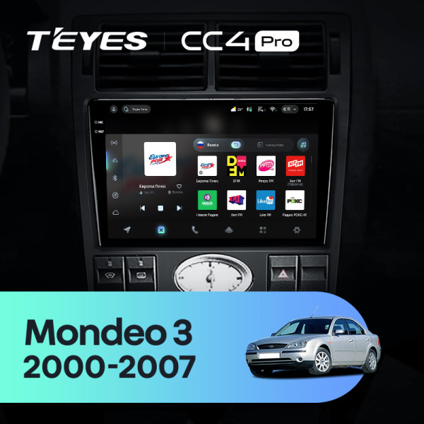 Штатна магнітола Teyes CC4 Pro 12+256 Gb Ford Mondeo 3 2000-2007 (F1) 9" 2k