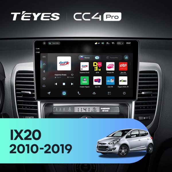 Штатна магнітола Teyes CC4 Pro 12+256 Gb Hyundai IX20 (F1) 2010-2019 9" 2k (L1)