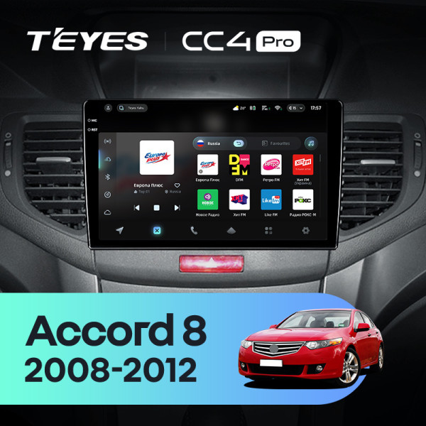 Штатна магнітола Teyes CC4 Pro 12+256 Gb Honda Accord 8 2008-2012 9" 2k