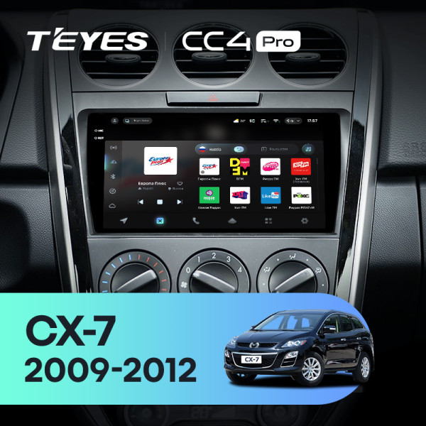 Штатна магнітола Teyes CC4 Pro 12+256 Gb Mazda CX7 CX-7 CX 7 ER 2009-2012 9" 2k (L1)