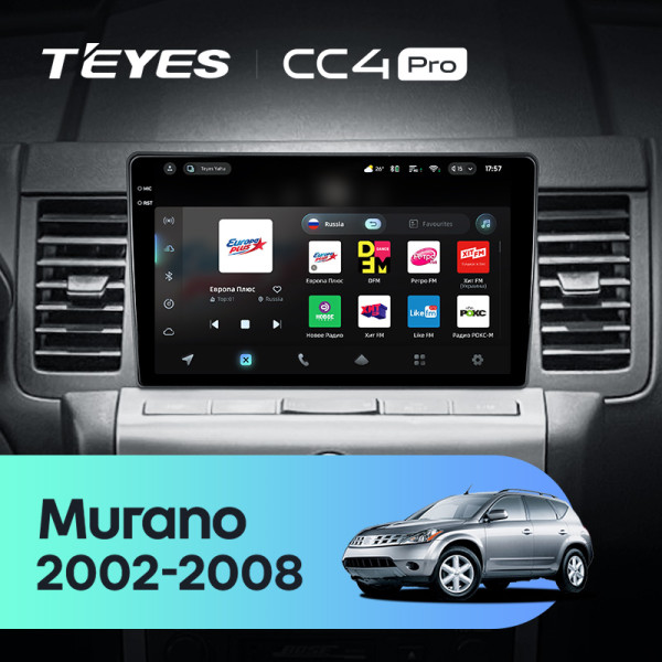 Штатна магнітола Teyes CC4 Pro 12+256 Gb Nissan Murano Z50 2002-2008 9" 2k