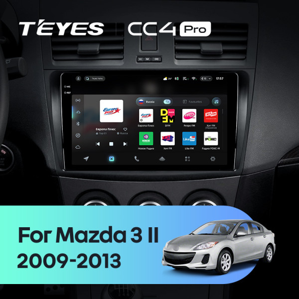 Штатна магнітола Teyes CC4 Pro 12+256 Gb Mazda 3 2 2009-2013 9" 2k