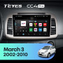 Штатна магнітола Teyes CC4 Pro 12+256 Gb Nissan March Micra 3 K12 2002-2010 9" 2k