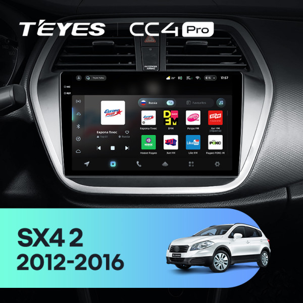 Штатна магнітола Teyes CC4 Pro 12+256 Gb Suzuki SX4 2 S-Cross 2012-2016 9" 2k