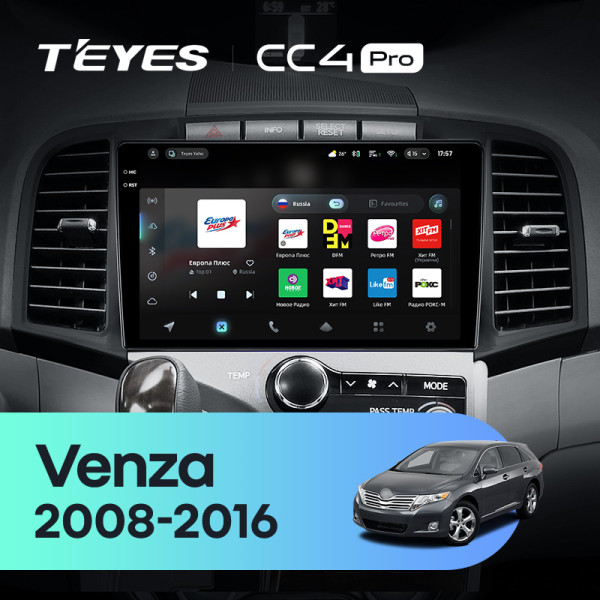 Штатна магнітола Teyes CC4 Pro 12+256 Gb Toyota Venza 2008-2016 9" 2k Штатна магнітола Teyes CC4 Pro 12+256 Gb Toyota Venza 2008-2016 9" 2k