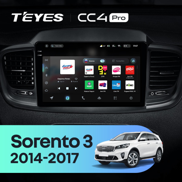 Штатна магнітола Teyes CC4 Pro 12+256 Gb Kia Sorento 3 2014-2017 (A) 10" 2k