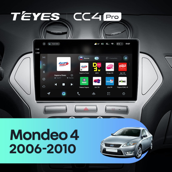Штатна магнітола Teyes CC4 Pro 12+256 Gb Ford Mondeo 4 2006-2010 10" 2k