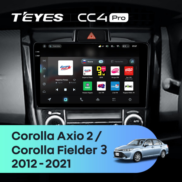 Штатна магнітола Teyes CC4 Pro 12+256 Gb Toyota Corolla Axio 2 Fielder 3 E160 2012-2021 9" 2k