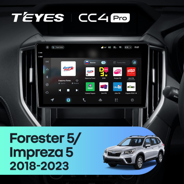 Штатна магнітола Teyes CC4 Pro 12+256 Gb Subaru Forester 5 2018-2023 9" 2k