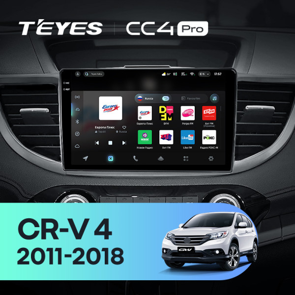 Штатна магнітола Teyes CC4 Pro 12+256 Gb Honda CR-V CR-V 4 RM RE 2011-2018 (A) 10" 2k