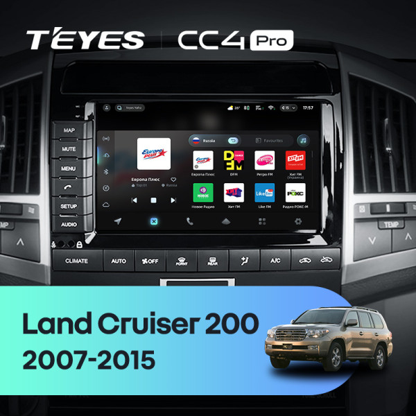 Штатна магнітола Teyes CC4 Pro 12+256 Gb Toyota Land Cruiser 11 200 (F1) 2007-2015 10" 2k