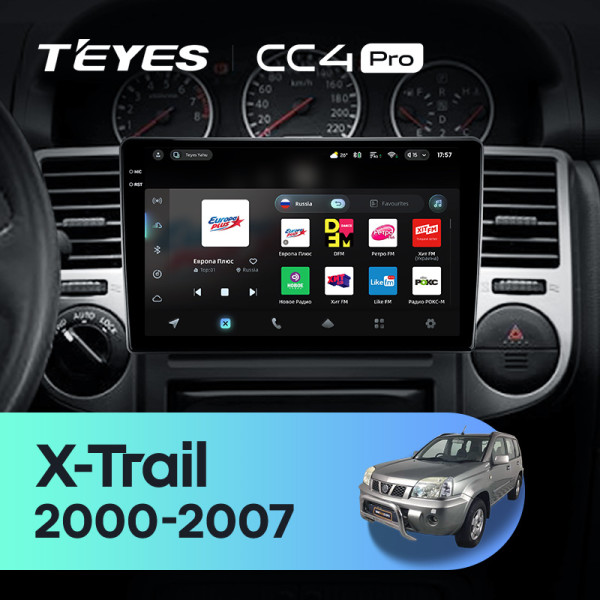 Штатна магнітола Teyes CC4 Pro 12+256 Gb Nissan X-Trail X Trail X - Trail 1 T30 2000-2007 (F2) 10" 2k