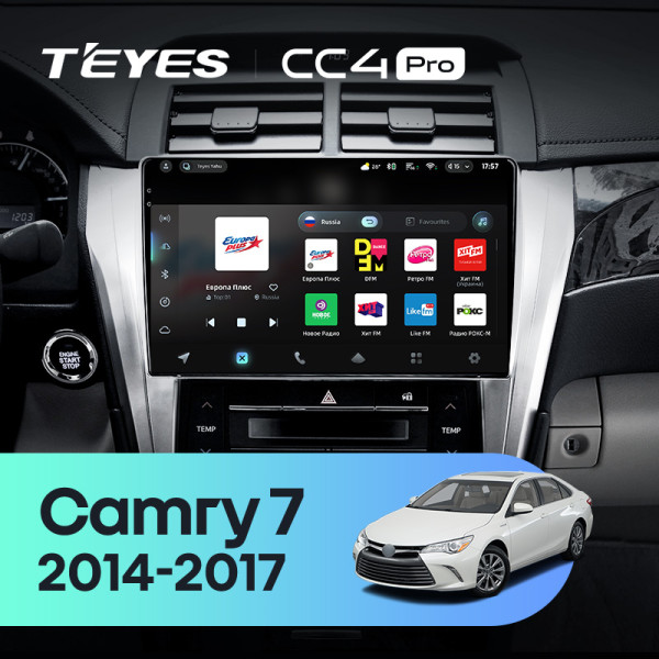 Штатна магнітола Teyes CC4 Pro 12+256 Gb Toyota Camry 7 XV 50 55 North America 2014-2017 (A) 10" 2k