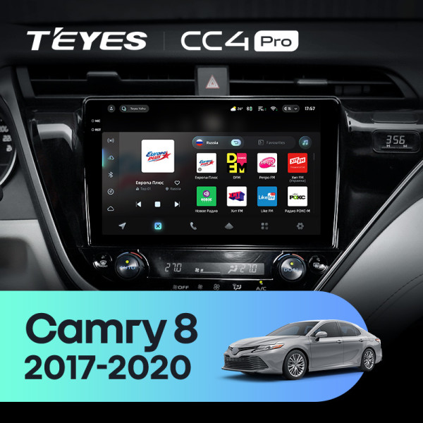 Штатна магнітола Teyes CC4 Pro 12+256 Gb Toyota Camry 8 XV 70 2017-2020 10" 2k