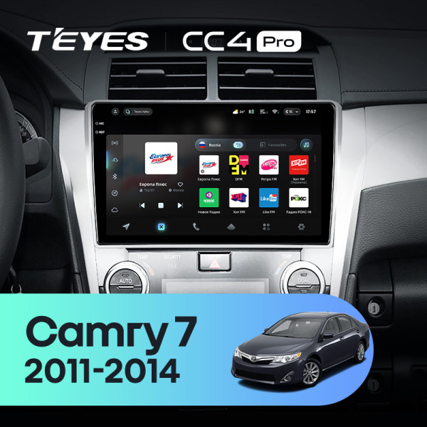 Штатна магнітола Teyes CC4 Pro 12+256 Gb Toyota Camry 7 XV 50 55 2011-2014 (A) 10" 2k