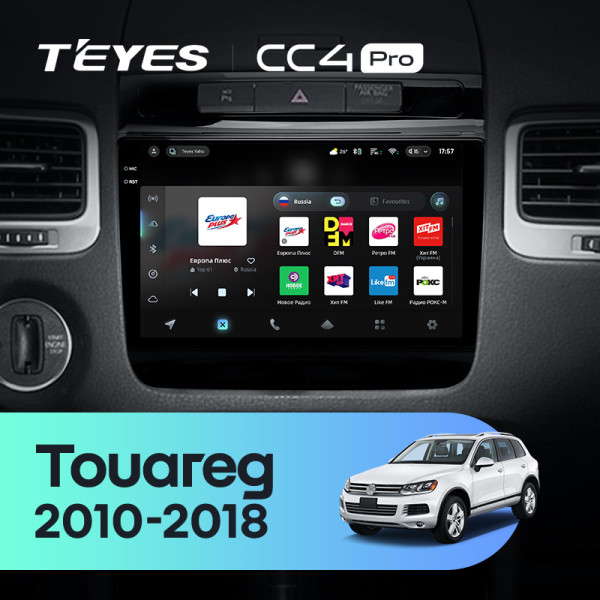 Штатна магнітола Teyes CC4 Pro 8+128 Gb Volkswagen Touareg FL NF 2010-2018 (B) 9" 2k (L3)