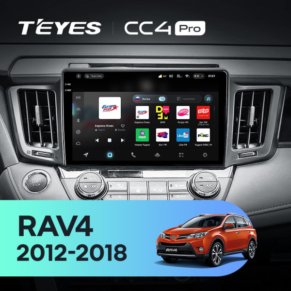 Штатна магнітола Teyes CC4 Pro 8+128 Gb Toyota RAV4 4 XA40 5 XA50 (Right hand drive) 2012-2018 9" 2k
