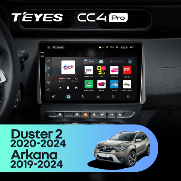 Штатна магнітола Teyes CC4 Pro 8+128 Gb Renault Duster HM 2 2020-2023 9" 2k (L1)