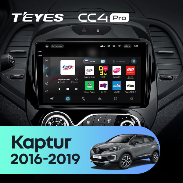Штатна магнітола Teyes CC4 Pro 8+128 Gb Renault Kaptur 2016-2019 (F2) 9" 2k