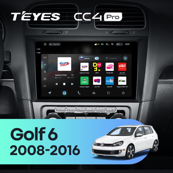 Штатна магнітола Teyes CC4 Pro 8+128 Gb Volkswagen Golf 6 2008-2016 9" 2k